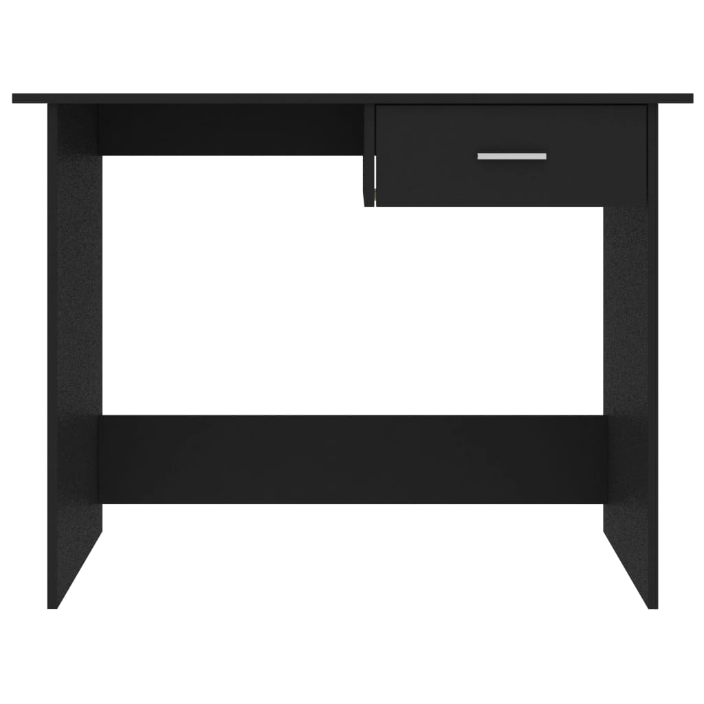 Secretária Simple. com 1 Gaveta de 100 cm - Preto - Design Minimalista