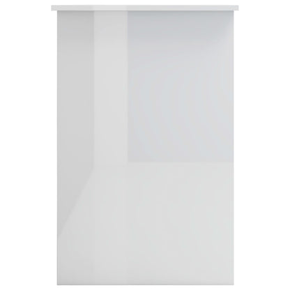 Secretária Simple. com 1 Gaveta de 100 cm - Branco Brilhante - Design Minimalista