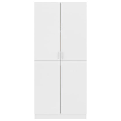 Roupeiro 80x52x180 cm contraplacado branco