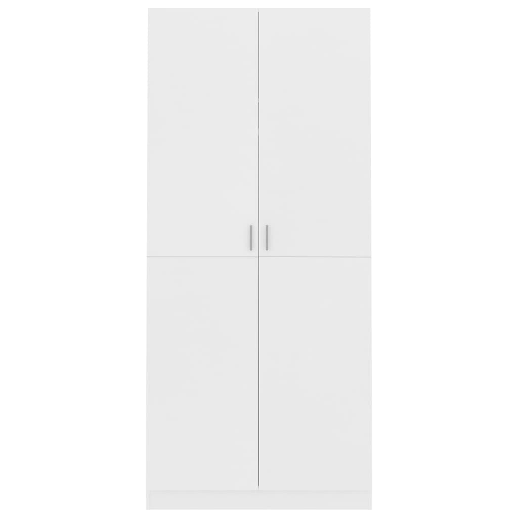 Roupeiro 90x52x200 cm contraplacado branco