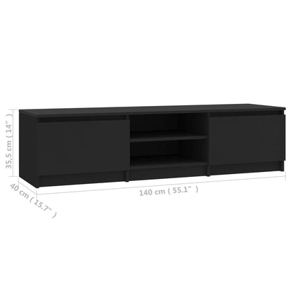 Móvel de TV Infinity de 140cm - Preto - Design Moderno