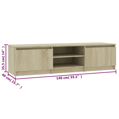 Móvel de TV Infinity de 140cm - Carvalho - Design Moderno