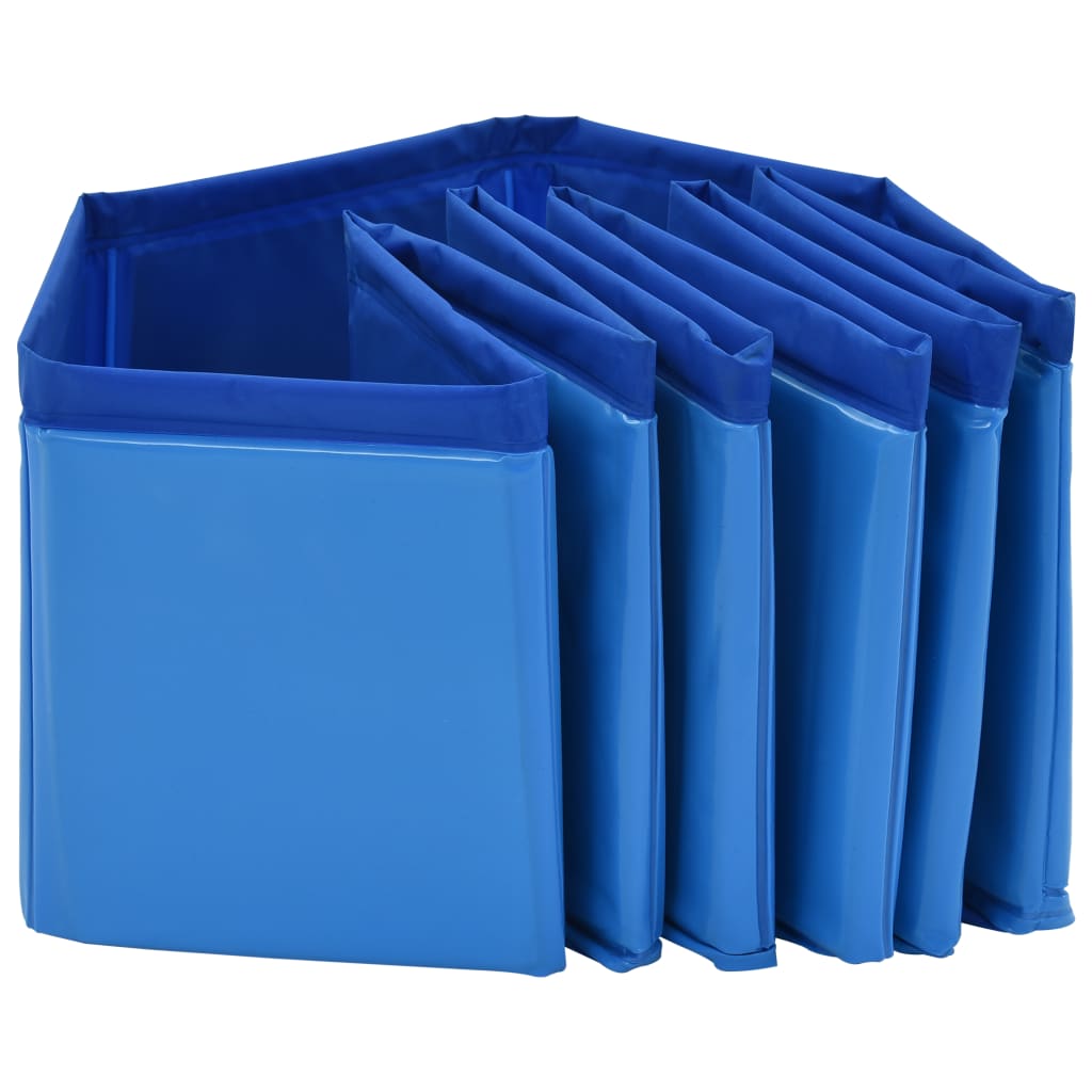 Piscina para cães dobrável 80x20 cm PVC azul