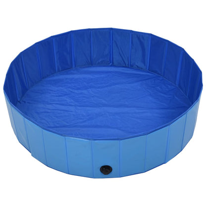 Piscina para cães dobrável 120x30 cm PVC azul