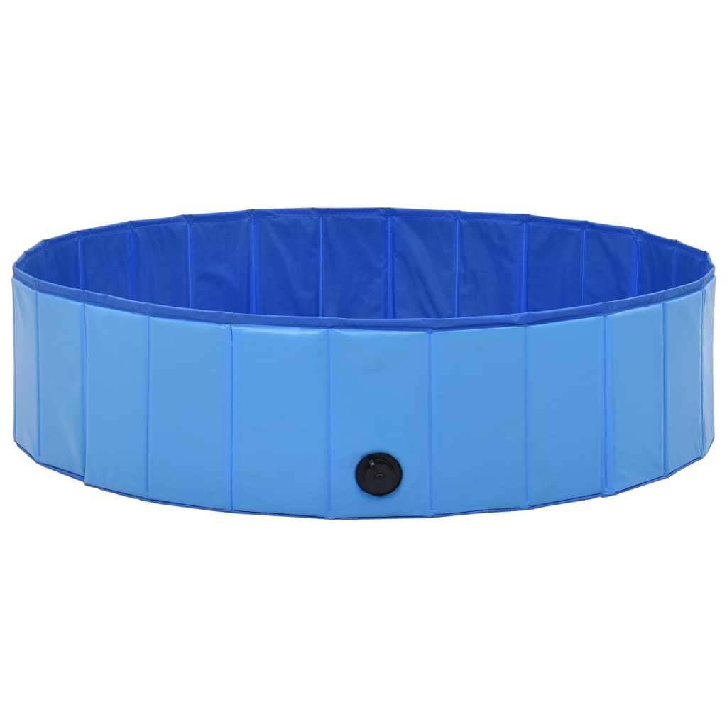 Piscina para cães dobrável 120x30 cm PVC azul