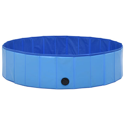 Piscina para cães dobrável 120x30 cm PVC azul