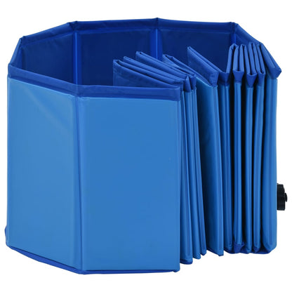 Piscina para cães dobrável 120x30 cm PVC azul