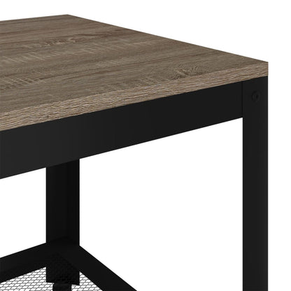 Mesa de centro 90x45x45 cm MDF e ferro cinzento e preto