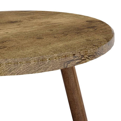 Mesa bistrô Ø50x76 cm MDF e ferro castanho-escuro