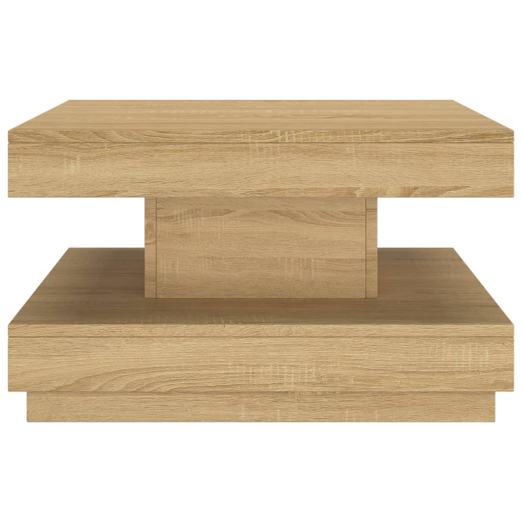 Mesa de centro 60x60x35 cm MDF castanho-claro