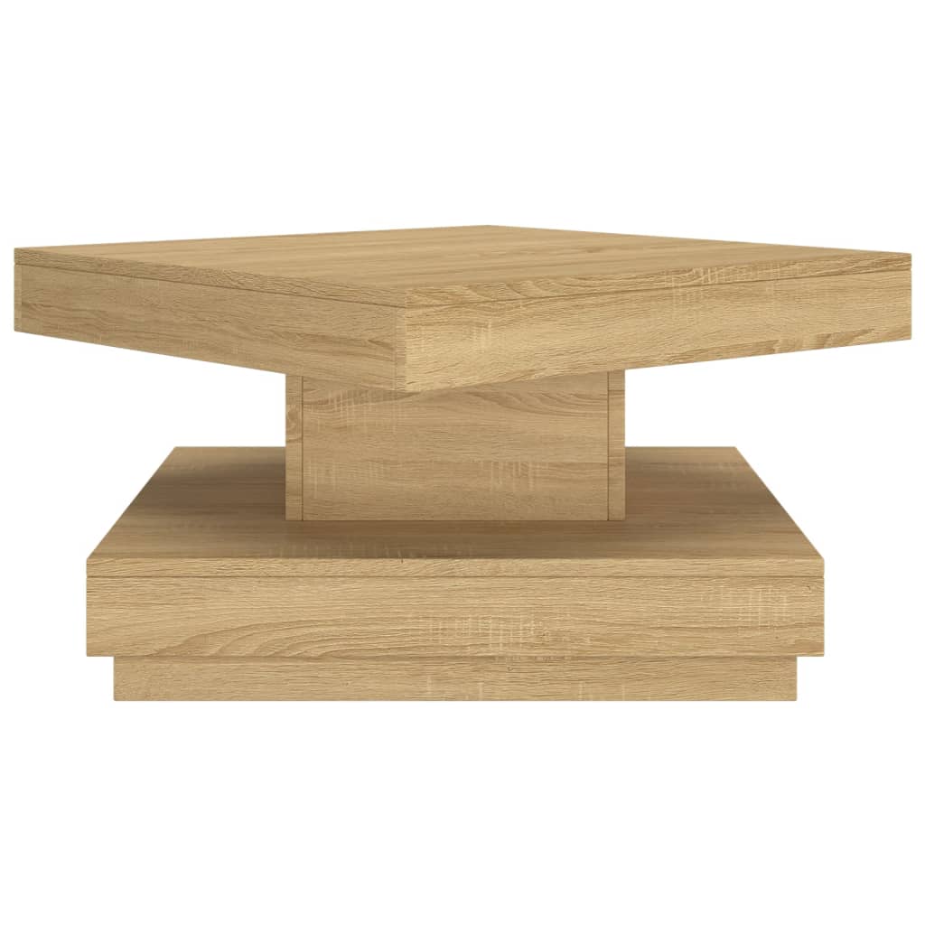 Mesa de centro 60x60x35 cm MDF castanho-claro