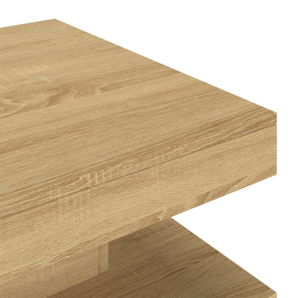 Mesa de centro 60x60x35 cm MDF castanho-claro