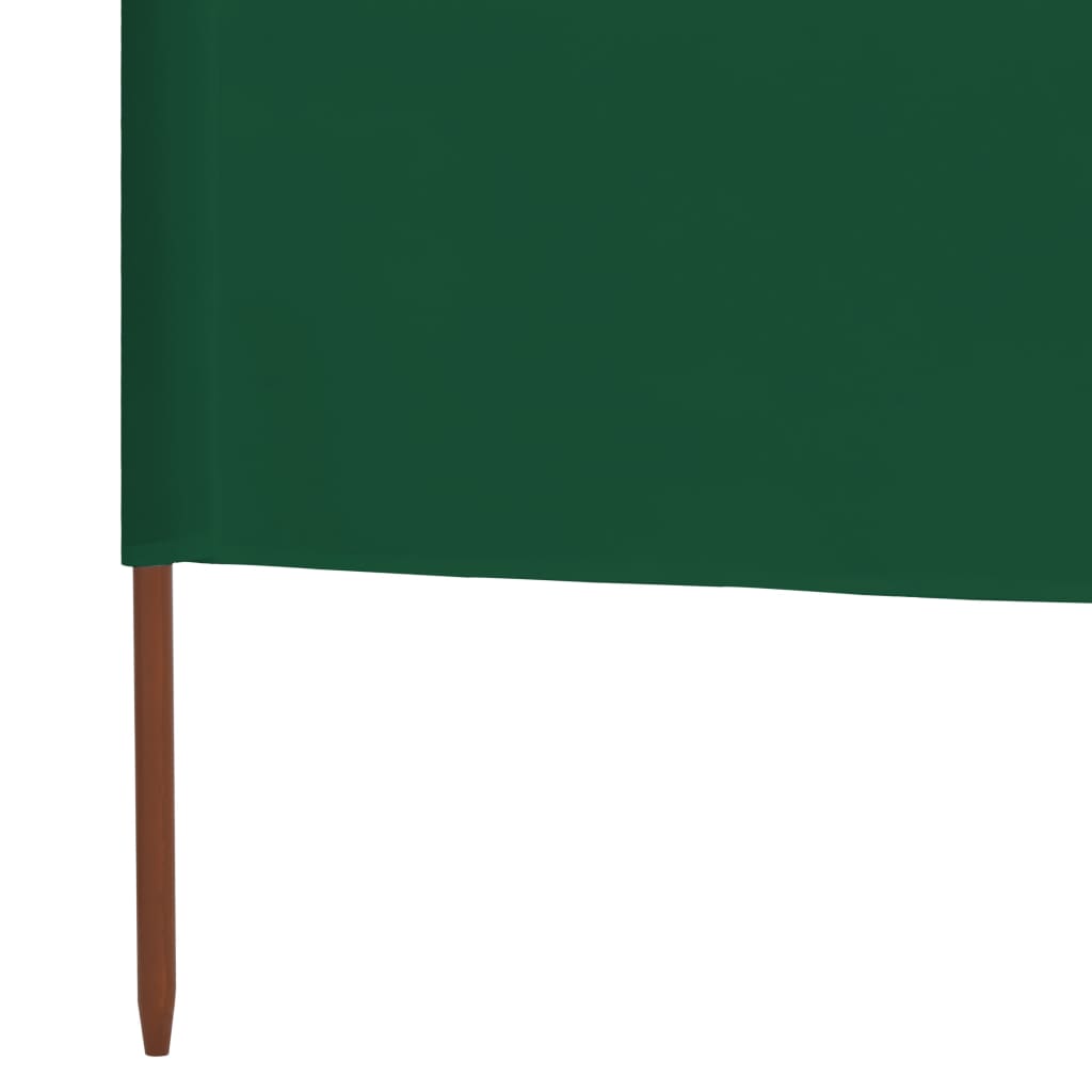 Para-vento com 3 painéis em tecido 400x160 cm verde