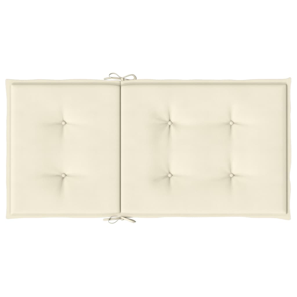 Almofadões lombares p/ cadeiras de jardim 2pcs oxford creme