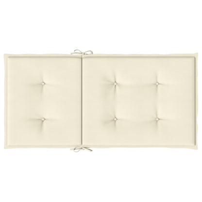 Almofadões lombares p/ cadeiras de jardim 2pcs oxford creme