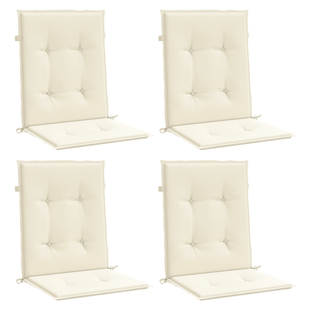 Almofadões lombares p/ cadeiras de jardim 4pcs oxford creme