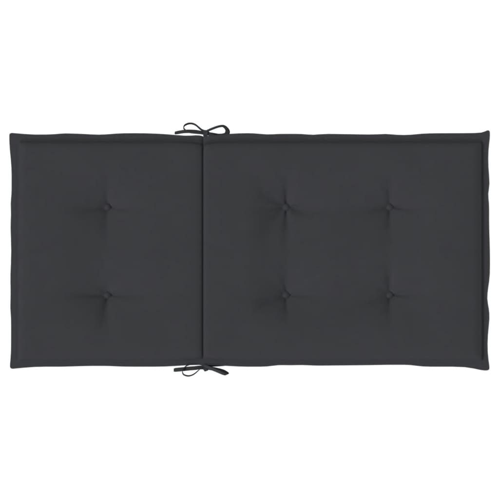 Almofadões lombares p/ cadeiras de jardim 2pcs oxford preto