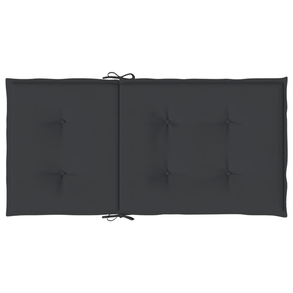 Almofadões lombares p/ cadeiras de jardim 4pcs oxford preto