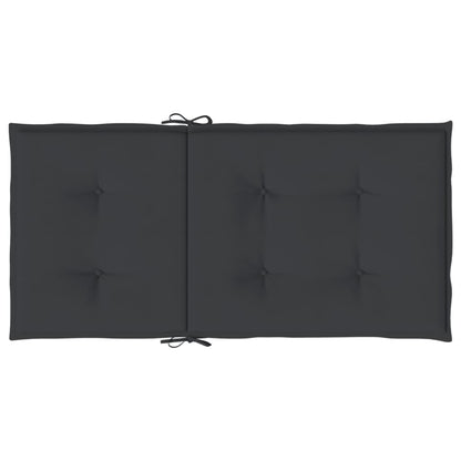 Almofadões lombares p/ cadeiras de jardim 4pcs oxford preto