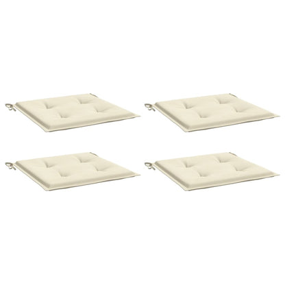 Almofadões p/ cadeiras jardim 4pcs 40x40x3 cm oxford cor creme