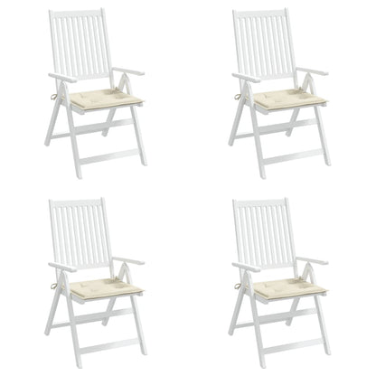 Almofadões p/ cadeiras jardim 4pcs 40x40x3 cm oxford cor creme