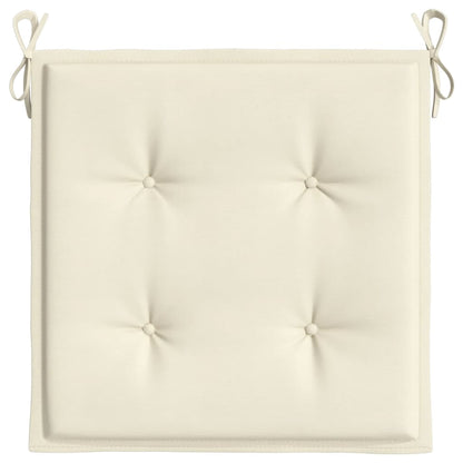 Almofadões p/ cadeiras jardim 4pcs 40x40x3 cm oxford cor creme