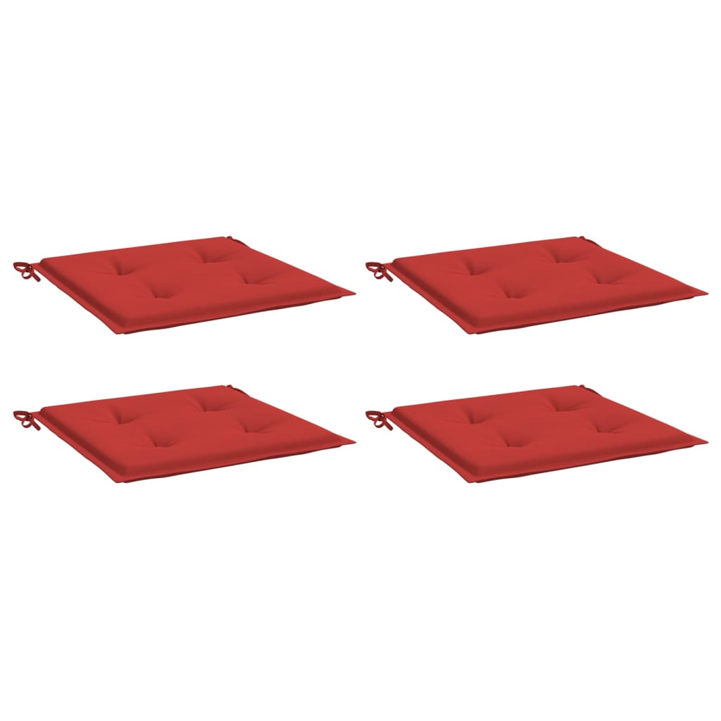 Almofadões p/ cadeiras jardim 4pcs 40x40x3 cm oxford vermelho