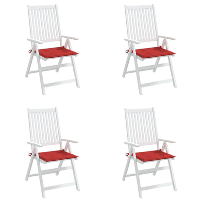 Almofadões p/ cadeiras jardim 4pcs 40x40x3 cm oxford vermelho