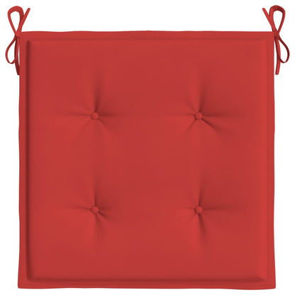 Almofadões p/ cadeiras jardim 4pcs 40x40x3 cm oxford vermelho