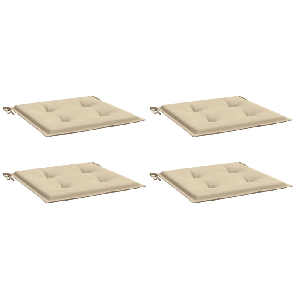 Almofadões p/ cadeiras jardim 4pcs 40x40x3 cm oxford bege