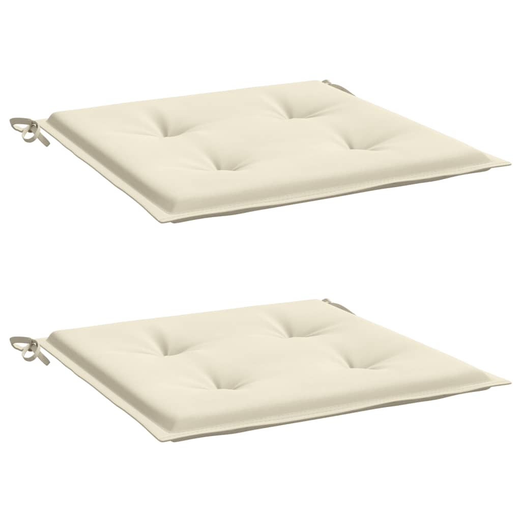 Almofadões p/ cadeiras de jardim 2 pcs tecido oxford creme