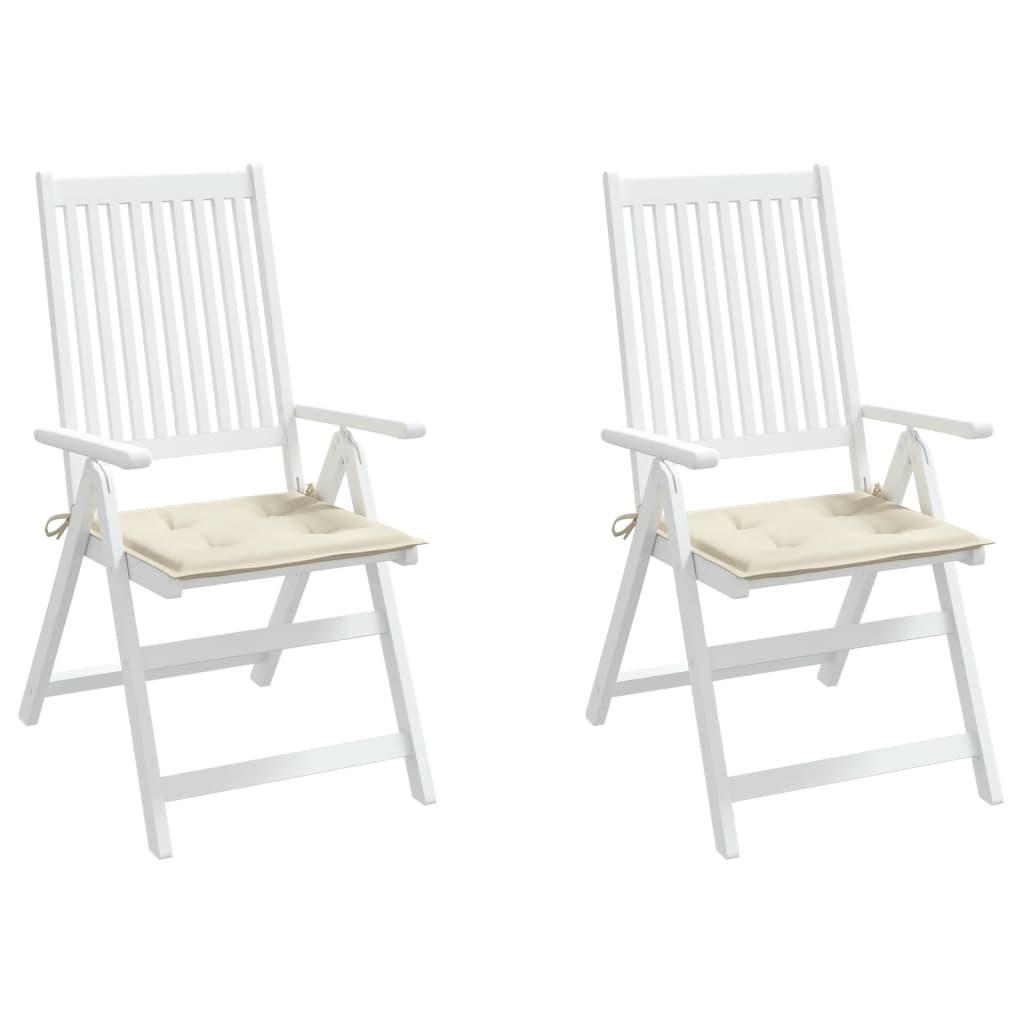 Almofadões p/ cadeiras de jardim 2 pcs tecido oxford creme