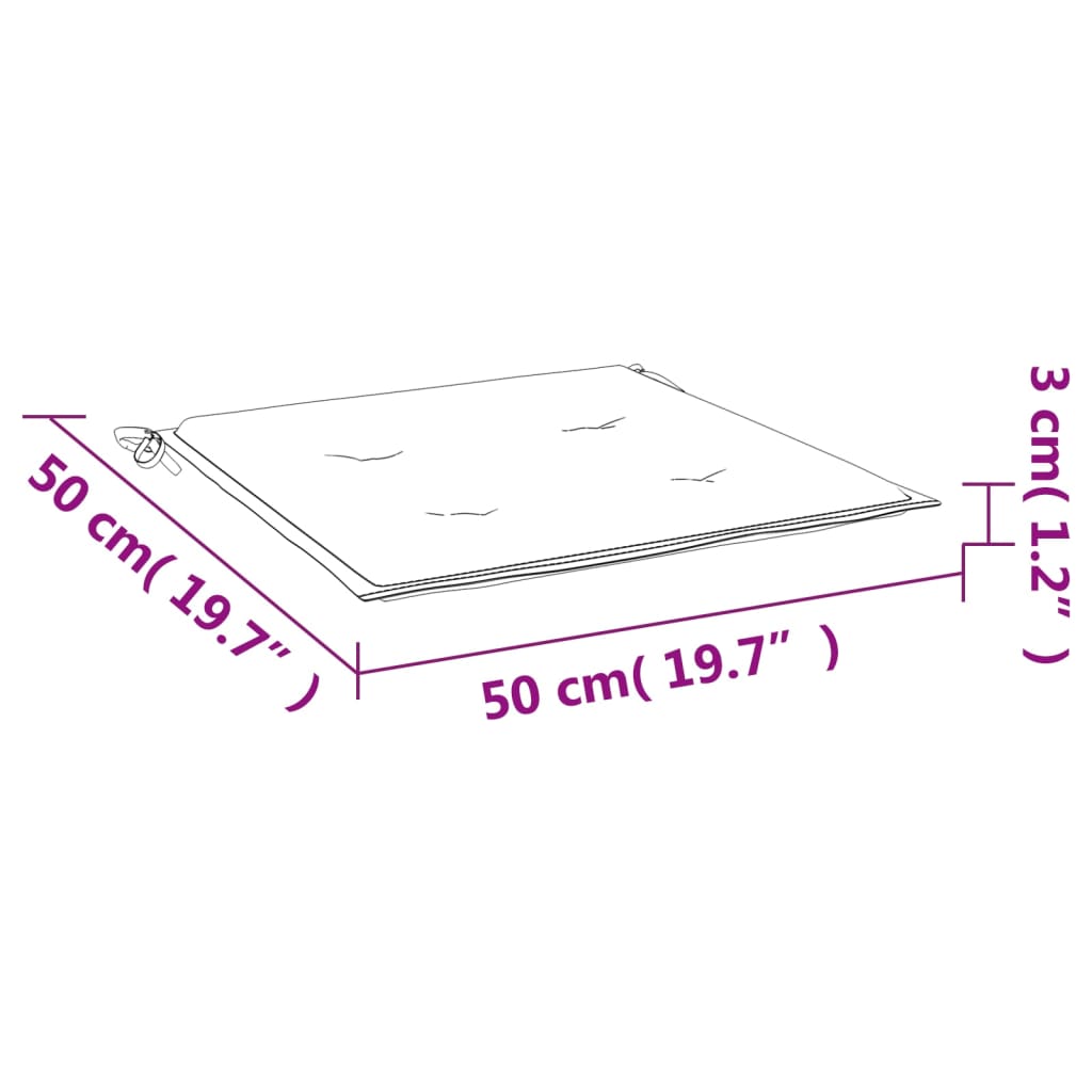 Almofadões p/ cadeiras de jardim 2 pcs tecido oxford creme