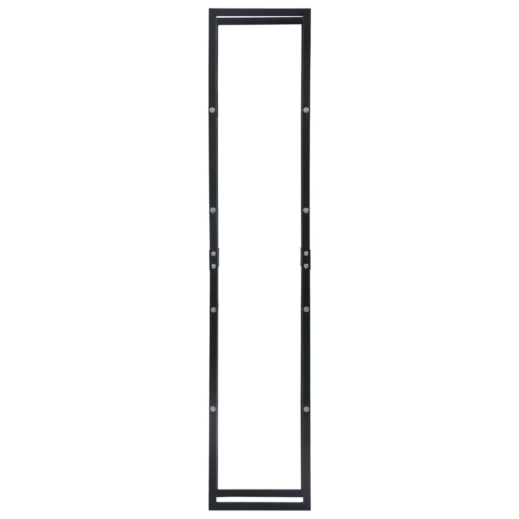 Suporte para lenha 40x25x200 cm aço preto