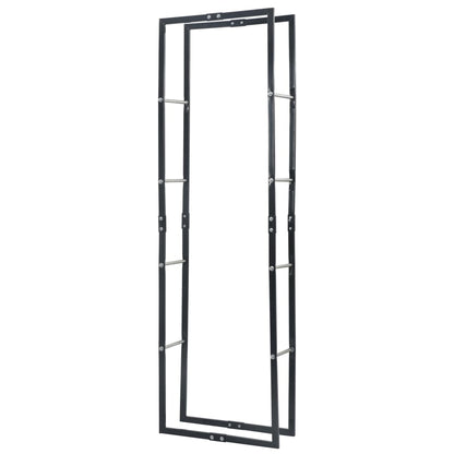 Suporte para lenha 60x25x200 cm aço preto