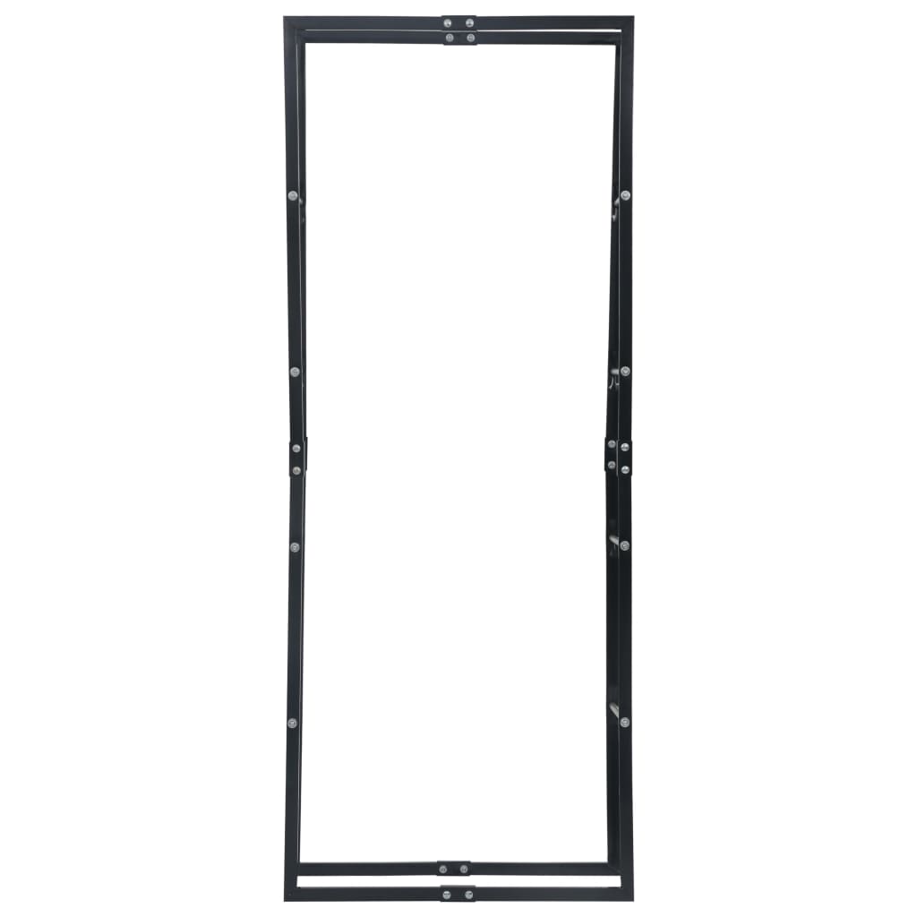 Suporte para lenha 80x25x200 cm aço preto