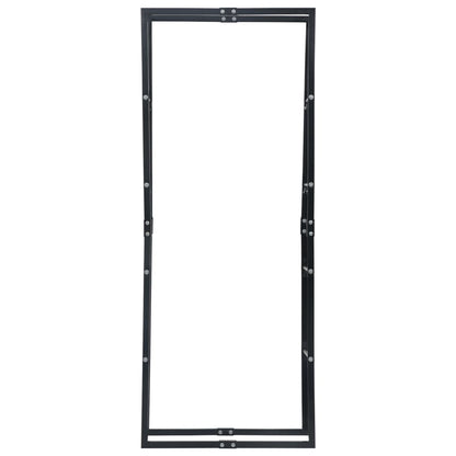 Suporte para lenha 80x25x200 cm aço preto