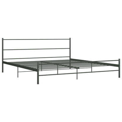 Estrutura de cama 200x200 cm metal cinzento