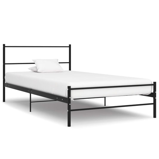 Estrutura de cama 100x200 cm metal preto