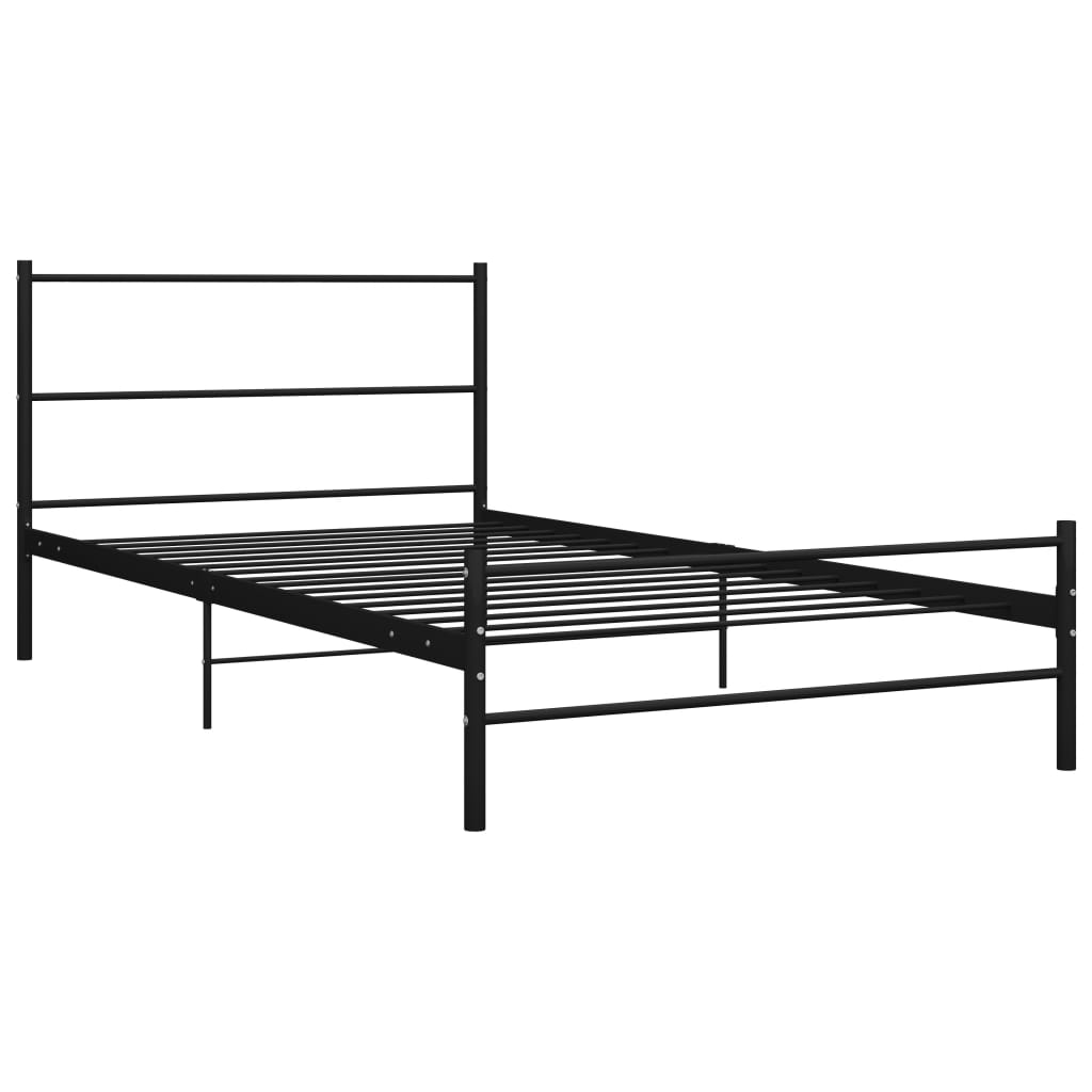 Estrutura de cama 100x200 cm metal preto