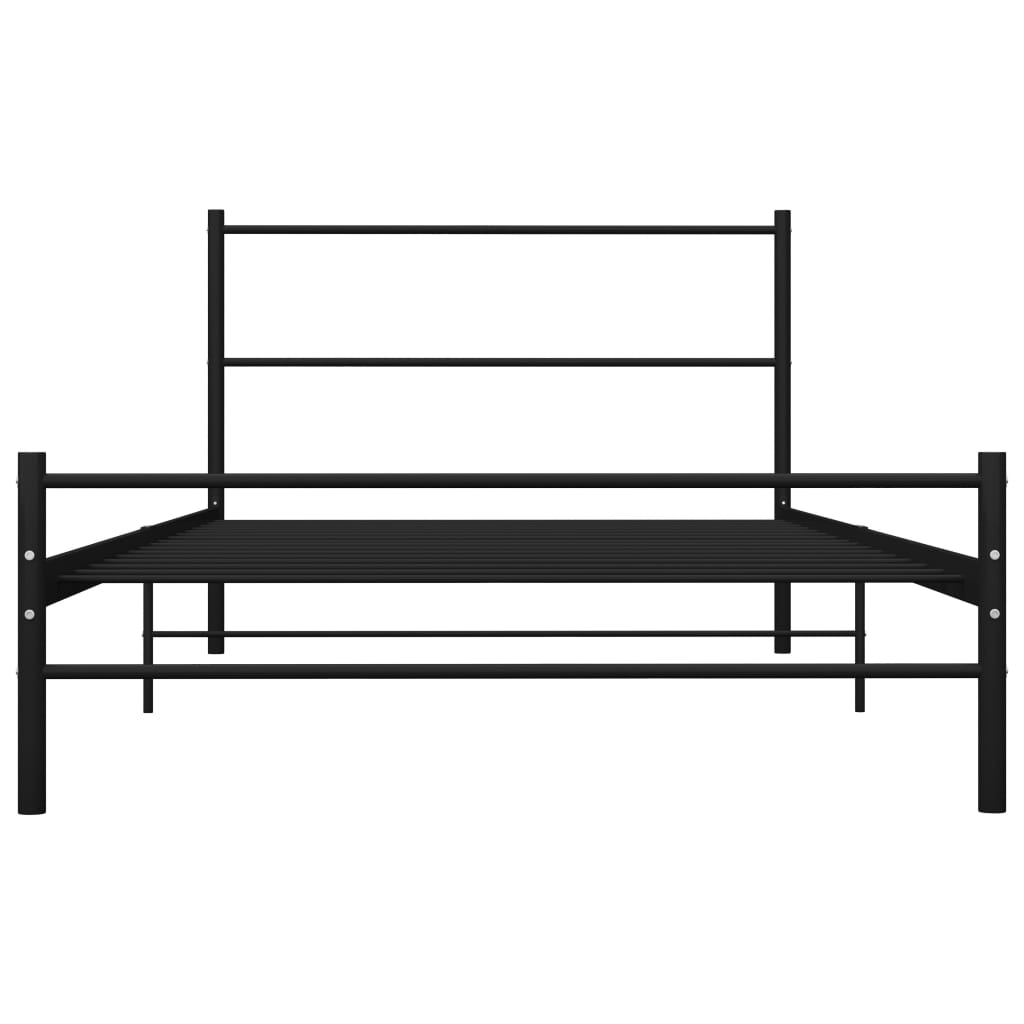 Estrutura de cama 100x200 cm metal preto