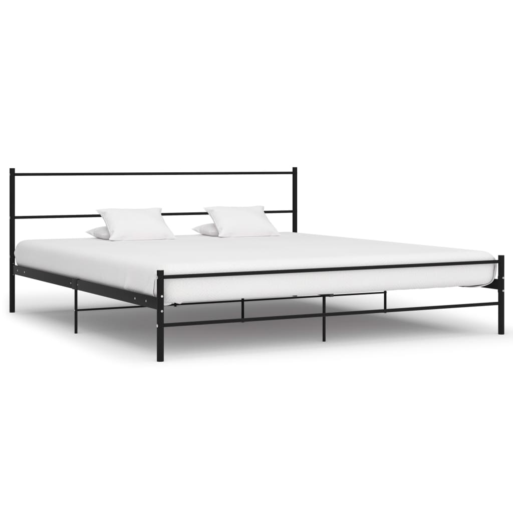 Estrutura de cama 200x200 cm metal preto