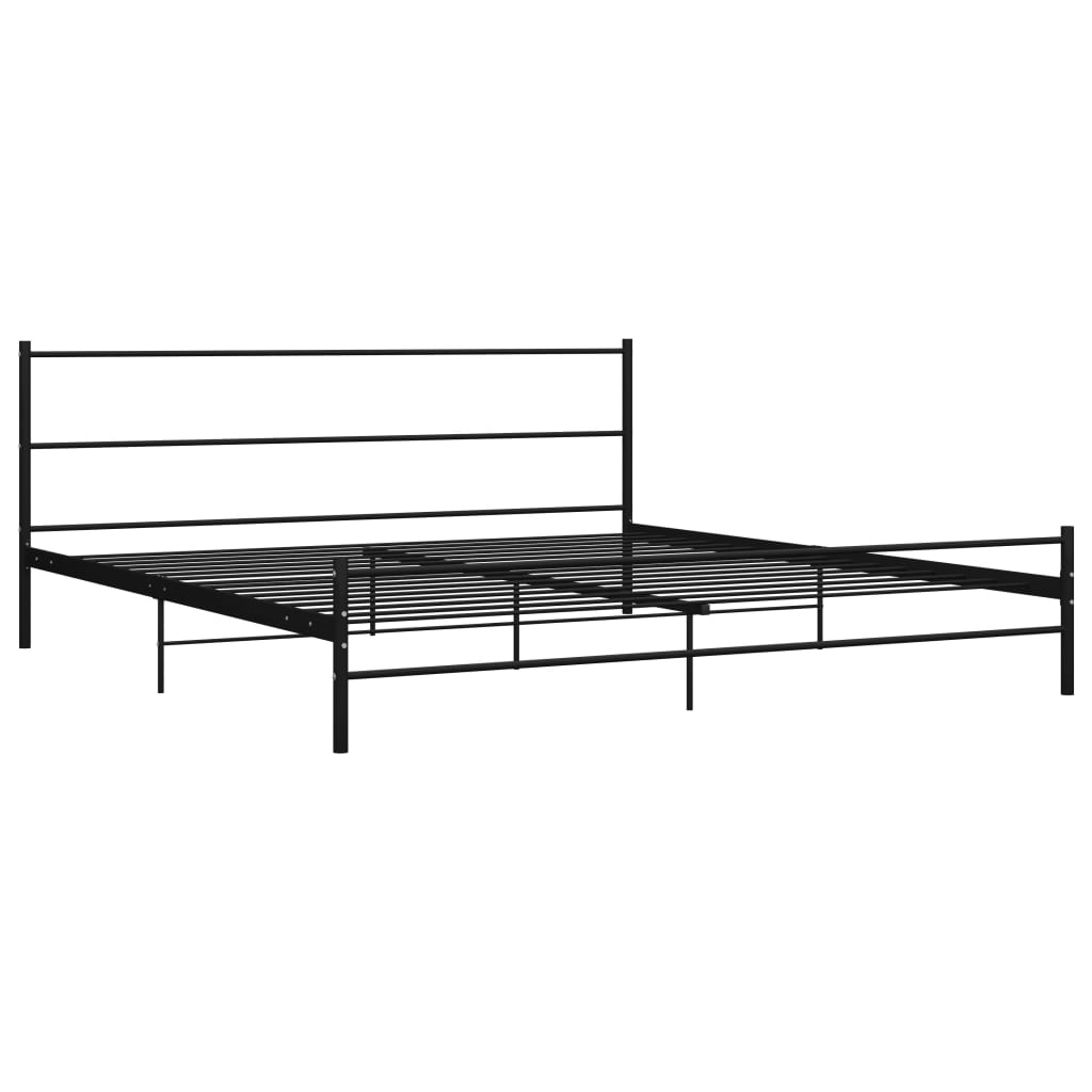 Estrutura de cama 200x200 cm metal preto