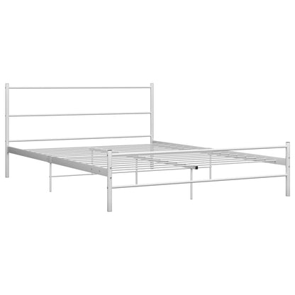 Estrutura de cama em metal branco 140x200 cm