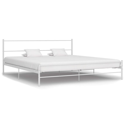 Estrutura de cama 160x200 cm metal branco