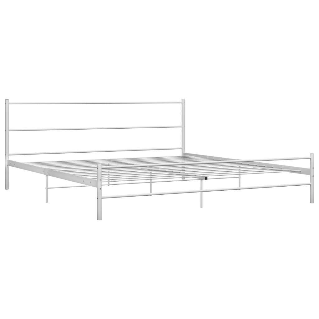 Estrutura de cama 160x200 cm metal branco