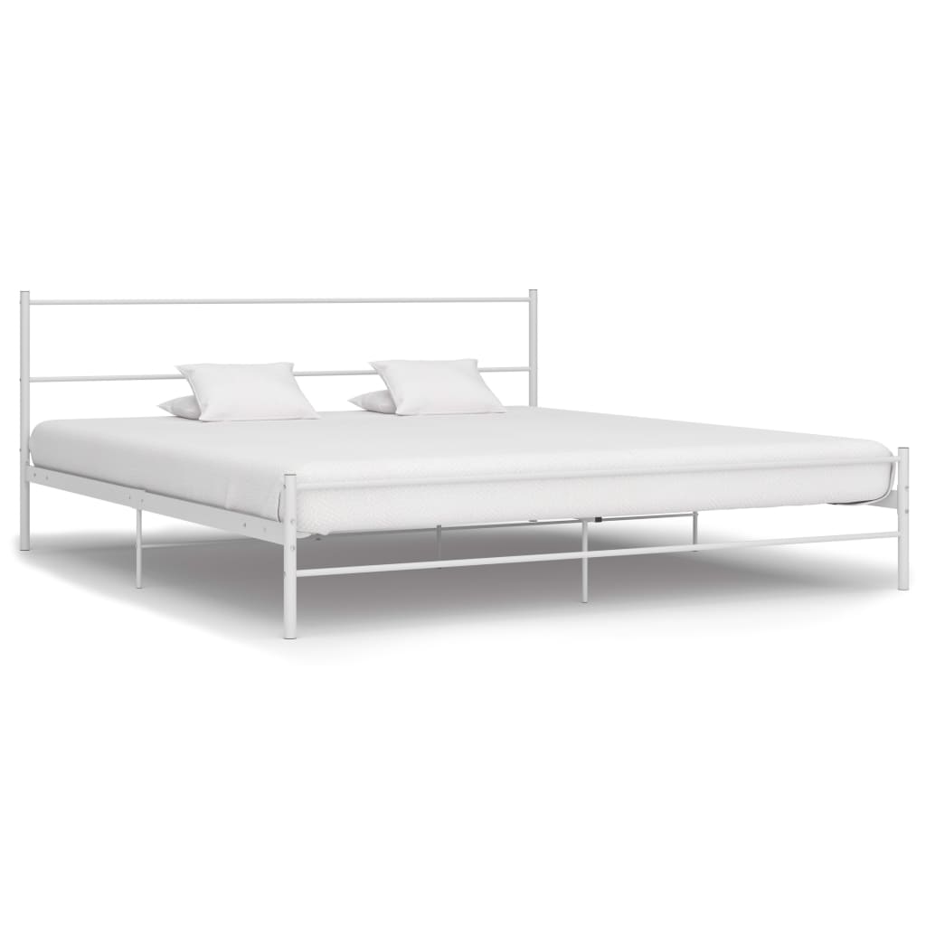 Estrutura de cama 180x200 cm metal branco