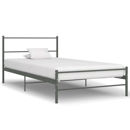 Estrutura de cama 90x200 cm metal cinzento