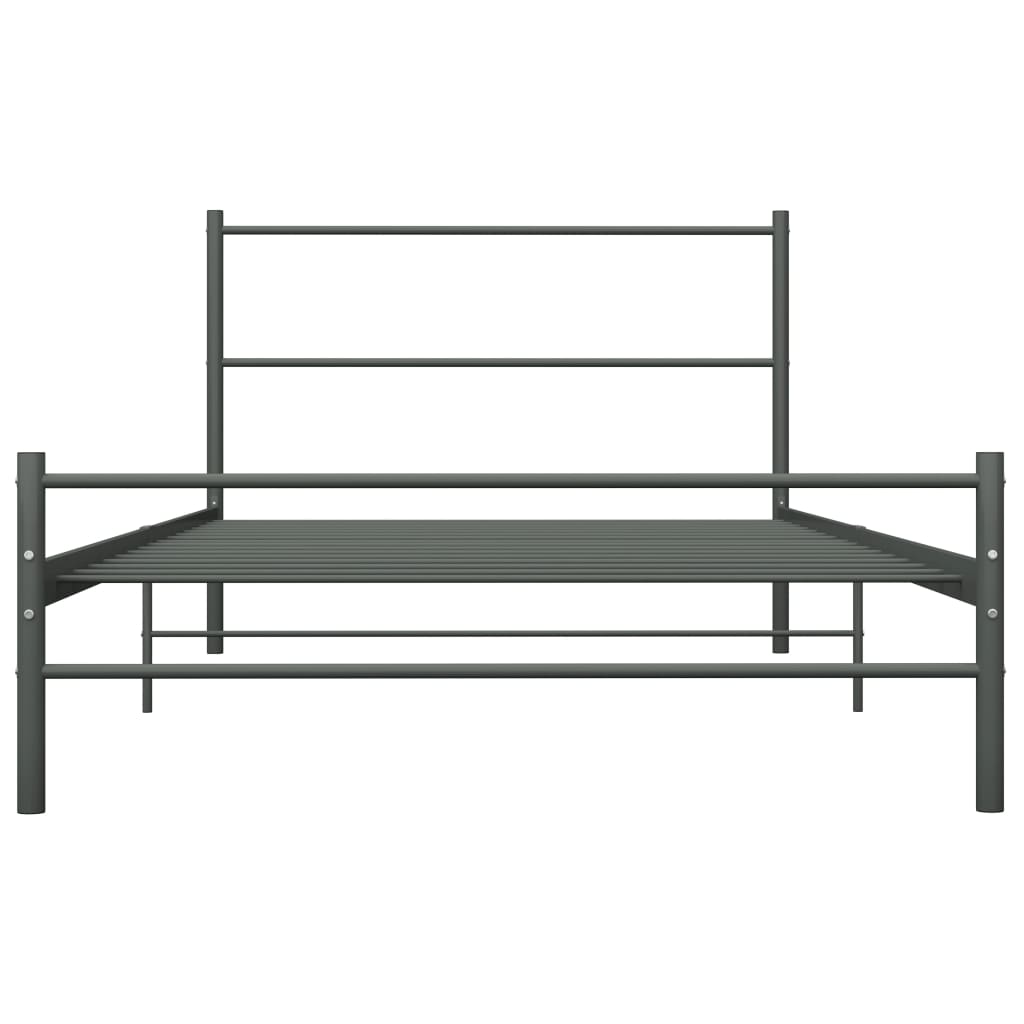 Estrutura de cama 90x200 cm metal cinzento