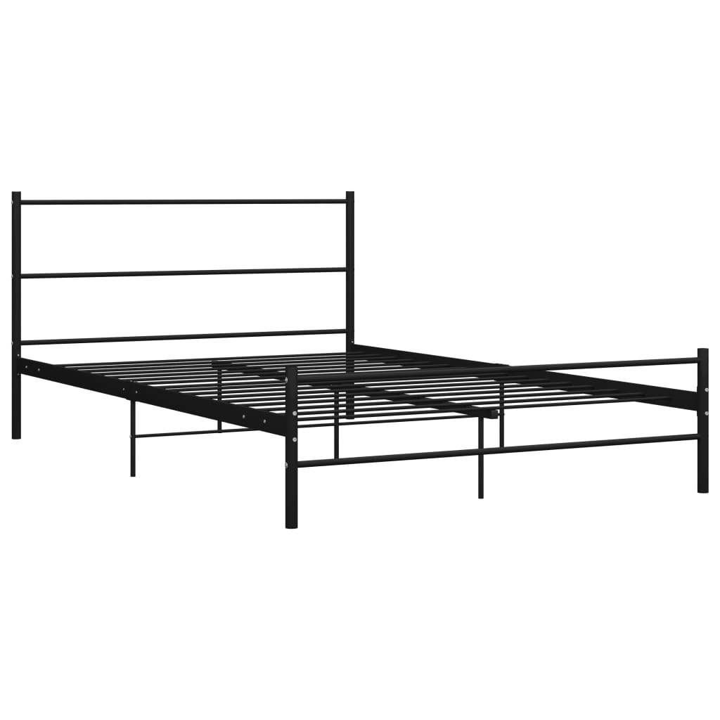 Estrutura de cama em metal preto 140x200 cm